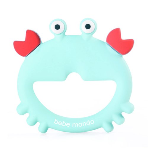 Teething Toys 3-6 Months, Teethers for Babies 3-6 6-12 Months for Teething Relief, Baby Teether Teething Toys 100% Silicone, Newborn Infant Sensory Baby Toys 0-6 Months,bebe mondo (Crab)