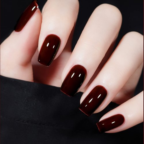 VENALISA 15ml Dark Red Gel Nail Polish, Deep Cherry Red Gel Polish Color Soak Off UV LED Nail Gel Polish Nail Art Starter Manicure Salon DIY at Home, 0.53 OZ