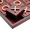 Juvale 9.5-inch Wooden Tic Tac Toe Game, Decorative Coffee Table Games for Adults and Family Activities