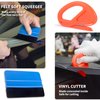 Gomake Vehicle Vinyl Wrap Tool Kit Window Tinting Tool Include 4 Inch Felt Squeegee, Retractable 9mm Utility Knife and Blades, Zippy Vinyl Cutter and Mini Go Corner Squeegee for Car Wrapping