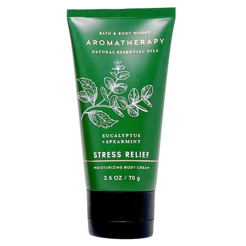 Bath & Body Works Aromatherapy Stress Relief Eucalyptus Spearmint - 3 Pack - Body Cream, Body Wash + Foambath and Hand Gel with a Natural Oats Sample Soap.
