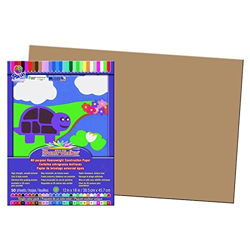 Construction Paper Lite Brown 12x18 Arts & Crafts Paper Pac6907 Pacon Corporation