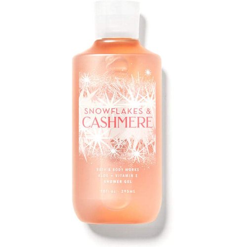 Bath and Body Works Body Care - Full Size Shower Gel Aloe + Vitamin E - 10 fl oz - Snowflakes & Cashmere#