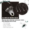 Moresoo Brown Microbead Hair Extensions Human Hair Micro Beads Hair Extesnions Human Hair Darkest Brown Hair Extensions Micro Link Human Hair Extensions For Black Women 50G/50S 20In