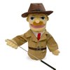 okegztoa 16" Puppets Entriloquist Puppet,Hand Puppets for Kids Plush Detective Puppets for Adults with Removable Mouth Puppet for Kids Ages 4-8，Hand Puppet for Adults with Scalable Puppet Control Rod