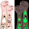 Luminous Christmas Temporary Tattoos for Party Decorations, Glow Christmas Stocking Stuffers for Kids Party Favors Supplies, Xmas Holiday Stickers Gifts for Kids Boys Girls - 10 Sheets