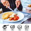 Lnrkai Travel Utensils Set with Case, 4 Sets Wheat Straw Reusable Spoon Knife Forks Tableware, Portable Cutlery Set for Lunch Box Accessories for Adults Kids Travel Picnic Camping or Daily Use