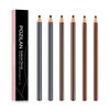 POZILAN - 6 PCS Eyebrow Eyeliner Pencils, Waterproof Eye Brow Pencil, Soft Textured, Easy to Color, Long Lasting, Deeply Pigmented, 0.05Oz (Light Tea,Brown, Gray)