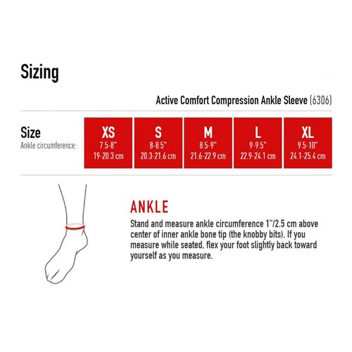 McDavid Active Comfort Compression Ankle Sleeve, Grey/Black, Medium