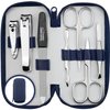 marQus Manicure Set Solingen Made in Germany - 7 Piece Exclusive Finger & Toe Nail Clippers Set in Real Leather case, Made in Solingen Germany