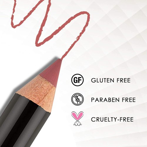 BODYOGRAPHY:Cream Lip Pencil (Heatherberry): Rose Nude Waterproof & Pigment-Rich Salon Makeup w/ Coconut Oil, Vitamin E | Gluten-Free, Cruelty-Free, Paraben-Free