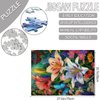 Puzzle 1000 Pieces Azalea Flower Art Puzzle for Adults,Nature Floral Puzzle, Impossible Puzzle Colorful Butterfly and Flowers Challenge Puzzle for Adults