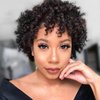 REYNA Short Pixie Cut Afro Kinky Curly Short Jerry Curly No Lace Glueless Brazilian Virgin Human Hair Wigs for Black Women