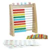 AISHUN Abacus Toys for Kids, Math Toy with Number Cards 1-100 Counting Sticks,Ruler,Alphabets,Colorful Educational Learning Toys for Homeschool Supplies,Counting Skills, for 3+ Years Old