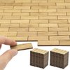 iLAND Miniature Dollhouse Accessories, 240pcs Varnished Dollhouse Flooring on 1:12 Scale with Natural Texture, 1/6 House Accessories (240pcs Rectangular)
