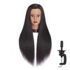 Headfix 26"-28" Long Hair Mannequin Head Synthetic Fiber Hair Hairdresser Practice Styling Training Head Cosmetology Manikin Doll Head with Clamp (6F1919BY0220)