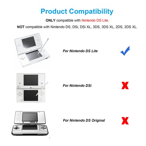 DS Lite Charger Kit, AC Power Adapter Charger and 4 Stylus Pen Compatible with Nintendo DS Lite, Wall Travel Charger Replacement for DS Lite(100-240v)
