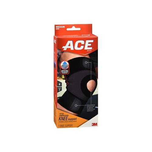 Ace Moisture Control Knee Support Medium, Moderate Support - Each, Pack of 4