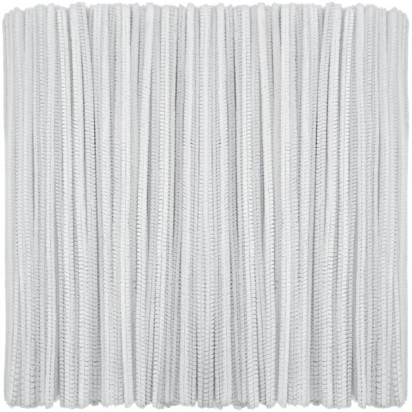 Hapeper 200 Pieces Christmas Pipe Cleaners Chenille Stems for Arts Crafts Projects Supplies (White)