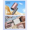 Dxliwky Portable Ionic Hair Dryer, Foldable Handle Hair Dryer,1600W Blow Dryer with Diffuser/Concentrator/Comb Nozzle,Intelligent Temperature Control,Low Noise for Home/Salon/Travel (Pink+Grey)