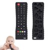 Baby Teether Toys Soft Remote Control Shape Teething Toy for Babies, Silicone Chew Toy Teething Relief Early Educational Sensory Toys for Boys and Girls 3-24 Months