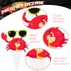 Crab Cupcake Toppers 48Pcs Crab Birthday Party Decorations Crab Theme Cake Decorations Crab Party Cupcake Picks for Ocean Sea Animals Baby Shower Supplies