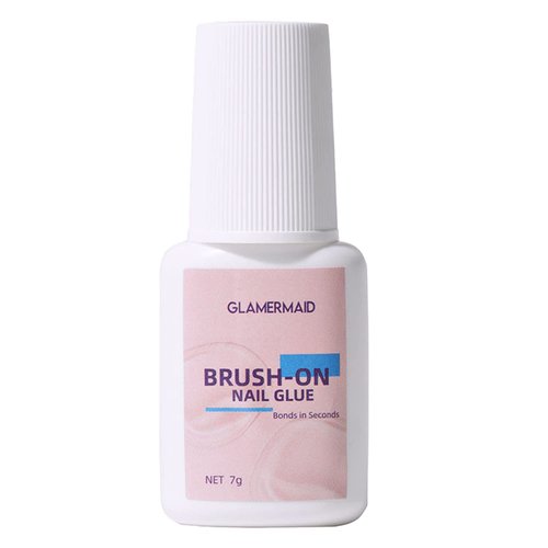 GLAMERMAID Press on Nails Glue for Nail Tip, Acrylic Nails and Press On Nails (7g) Nail Glue with Brush Glue for Press On Nails Long Lasting Nail Glue for Acrylic Nails Fake Nails Tips Nail Glue Gel