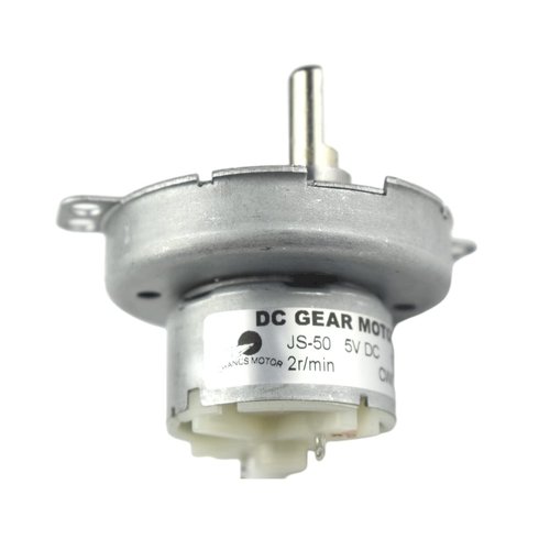 CHANCS JS-50 DC Gear Motor 5V DC 2RPM D-Shaft Synchronous Motor Car Moving Head Fan Motor Torque 10kg.cm