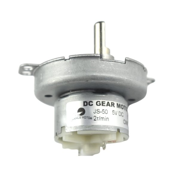 CHANCS JS-50 DC Gear Motor 5V DC 2RPM D-Shaft Synchronous Motor Car Moving Head Fan Motor Torque 10kg.cm