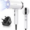 Wavytalk Hair Dryer with Diffuser 1875W Ionic Blow Dryer for Fast Drying with Concentrator Lightweight White.