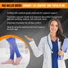 Doc Miller Calf Compression Sleeve 1 Pair 15-20 mmHg Firm Support Graduated for Sports Running Recovery Shin Splints Varicose Veins (Blue, L)
