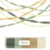 Kiwayo Paper Streamers Sage Green & Gold Party Decorations (5 Rolls) for Camp Bachelorette, Baby Shower, Wedding, Bridal Shower, Engagement Woodland Party Supplies Décor- Crepe Paper Craft