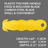 Klever Kutter Safety Box Cutter, 5 Count, Yellow - Plastic Utility Knife - Disposable, Reduces Injuries & Accidental Product Damage - Non-Retractable, Secure Grip - Pack of 1