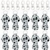 allydrew 10 Pack Chapstick Holder Keychain, Keyring for Lip Balm Lip Gloss Lipstick with 10 Pieces Metal Keyring Clasps, Soccer