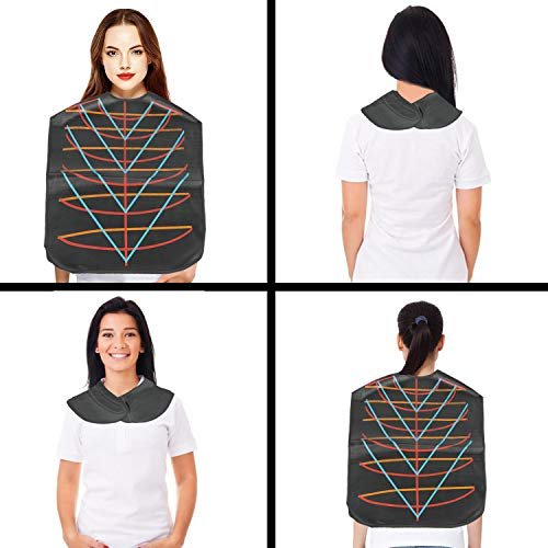 Hair Capes Professional for Dyeing hair Hairdressing Waterproof Oilproof Cutting Hair Beard Hairdressing Salon Barber Cape Anti-static Haircut(Black)