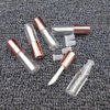 LTKJ 25 Pack 1.2 mL Pretty Empty Lip Gloss Tubes Containers, Clear Mini Refillable Lip Balm Bottles with Rubber Inserts and 3pcs Transfer Pipettes for Lip Samples Travel DIY Makeup (Rose Golden)