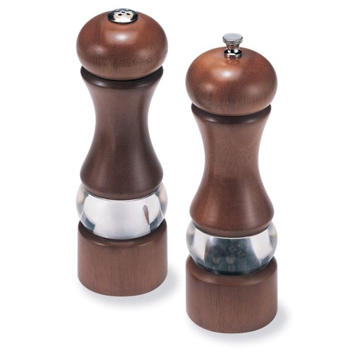 Olde Thompson 6 Caffe Wood Pepper Mill and Salt Shaker Set