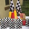 LYST 50 PCS Black and White Checkered Racecar Gift Bags Birthday Party Supplies for Kids Race Car Theme Party Gift Bags