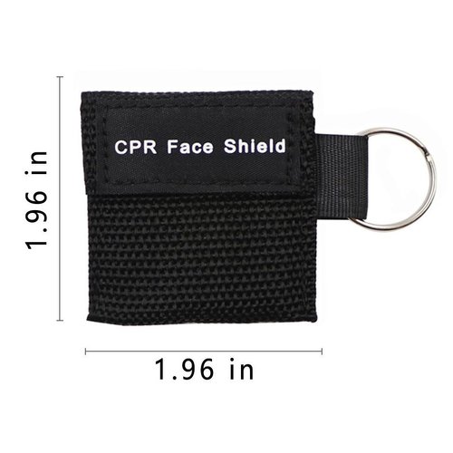 LSIKA-Z 20pcs CPR Face Shield Mask with Keychain Keying Emergency Kit CPR Face Shields Pocket Mask for First Aid or CPR Training (Red-20)
