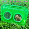 Bug Catcher Kit for Kids,Educational Bugnoculars Bug Viewer Container with Tweezers Built in Double 5X Magnifier and Ruler to Catch & Observe Spider Frog Butterfly Fish Silkworm and Reptile (Green)
