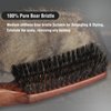 O BRUSHZOO Hair Brush, Boar Bristle Hair Brush for Women Men Short Thin Fine Hair, Beech Handle Hairbrush for Hair Detangle Smooth