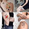 Yazhiji 41 pieces/lot Fashion Temporary Tattoos Waterproof for Men Women Adult Flowers Words Stickers and Expressions Body Art Tattoos Paper