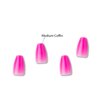 GoldFinger False Nails Kit, Jelly Color Ready to Wear Pink Fake Nails, Manicure Stick and Glue Included, Medium Length, Coffin Shape, Long-Lasting Hottest Trend Glue on Nails