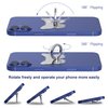 Finger Ring Stands Set Cellphone Ring Holder Transparent Phone Holder 360° Rotation Ring Stand Clear Cell Phone Kickstand Compatible with Most of Phones, Tablets, 2 Pack of Butterfly Silver