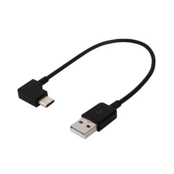 chenyang USB 2.0 to USB C 90 Degree Right Angled Extension Data Cable for Tablet Mobile Phone 0.2M
