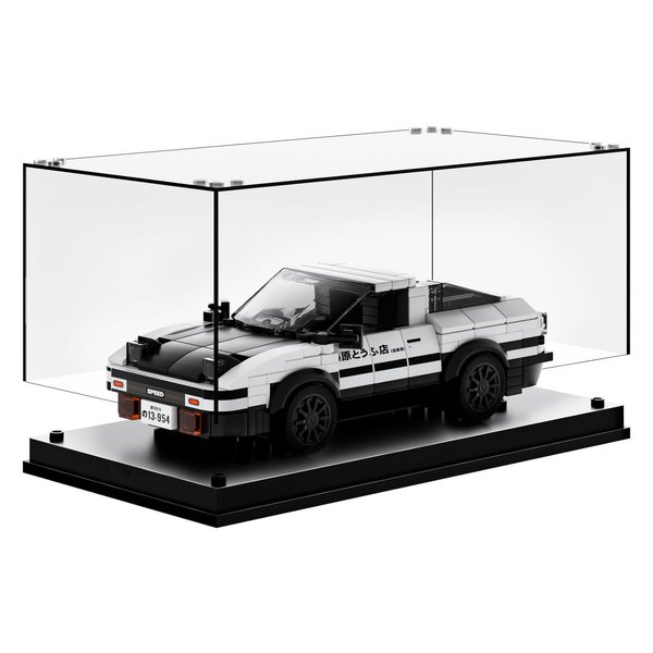 Model Car Display Case, Acrylic Display Case for Speed Champion Car, Parking Garage Compatible Toy Car Models Blocks, Car Dustproof Showcase with Light (7.6 x 3.7 x 3.3 Inches, Case Only)