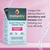 instant IV Electrolytes Powder - 3X Electrolytes,1/2 Sugar with Vitamin C, B3, B6, Electrolytes Powder Packets for Hydration, Recovery & Immunity, Vegan & Gluten Free | Strawberry Banana - 12 Packets