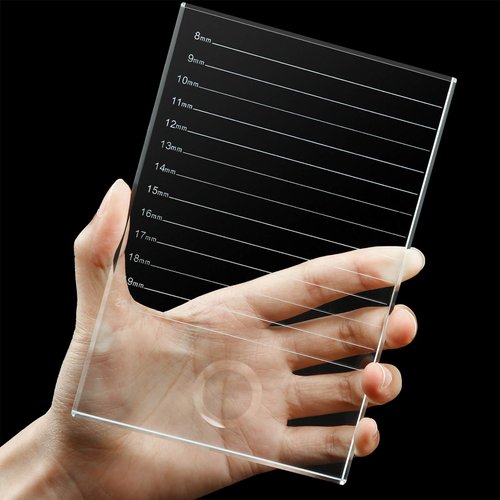 Maitys Lash Tile Glass Pallet Eyelash Crystal Pallet Bigger Size Eyelash Extension Pallet False Lash Tray Strip Adhesive Glue Holder for Eyelash Extensions(5.9 x 3.94 x 0.31 Inch,Transparent)
