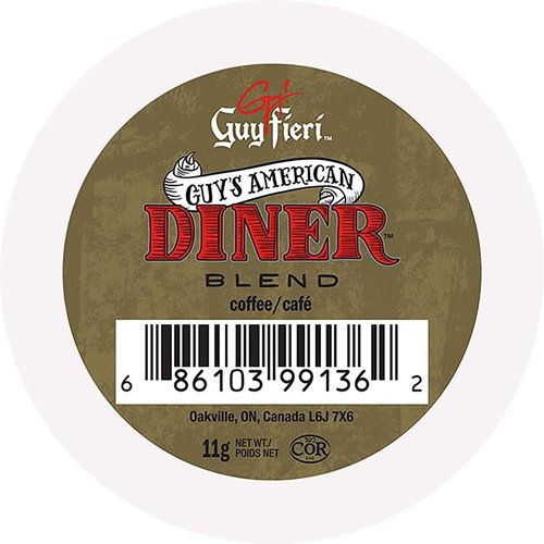 Guy Fieri Flavortown Roasts Coffee Pods, American Diner Blend, Medium Roast Coffee, Single Serve Coffee for Keurig K Cup Machines, 24 Count…