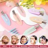 Isslly 12 Pcs No Crease Hair Clips, Creaseless Hair Clips, No Bend Hair Clips, Flat Hair Clips for Hairstyling, Makeup for Women 2.3 in - Pink, Light Purple, Beige, Light Green, Light Blue, Skin Color
